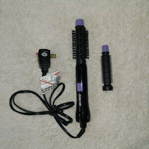 Conair Supreme Black/Purple 2-in-1 Hot Air Curling Brush Dryer